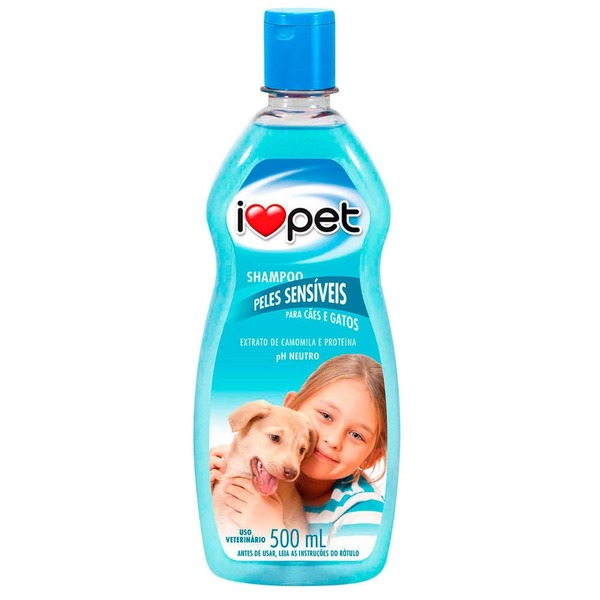 Shampoo para Cães e Gatos I Love Pet Peles Sensíveis 500ml