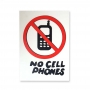 Placa No Cell Phones - Lukes em Alto Relevo