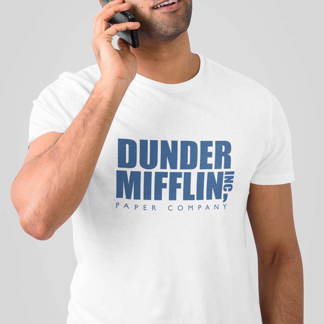 Camiseta Dunder Mifflin Branca