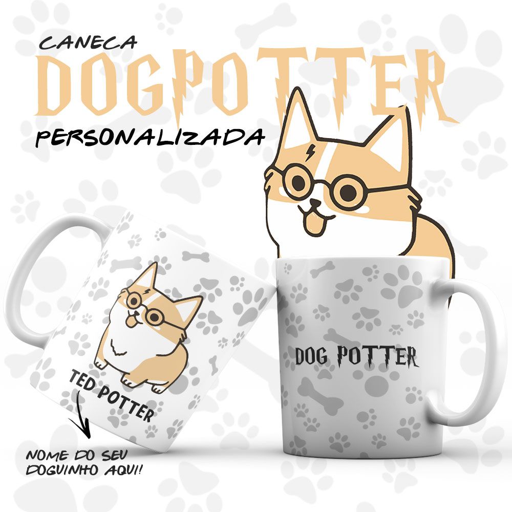 Caneca Dog Potter Personalizada