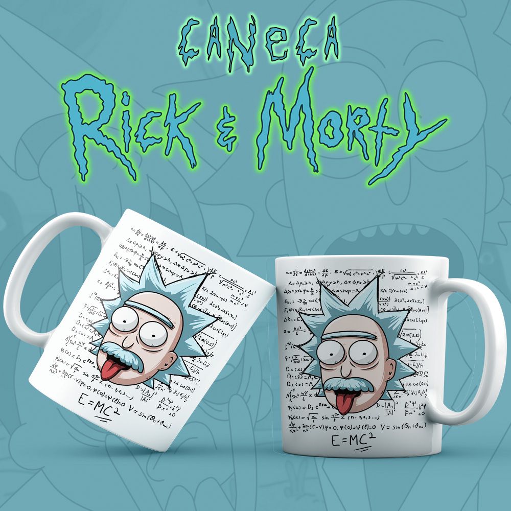 Caneca Rick Einstein Rick e Morty