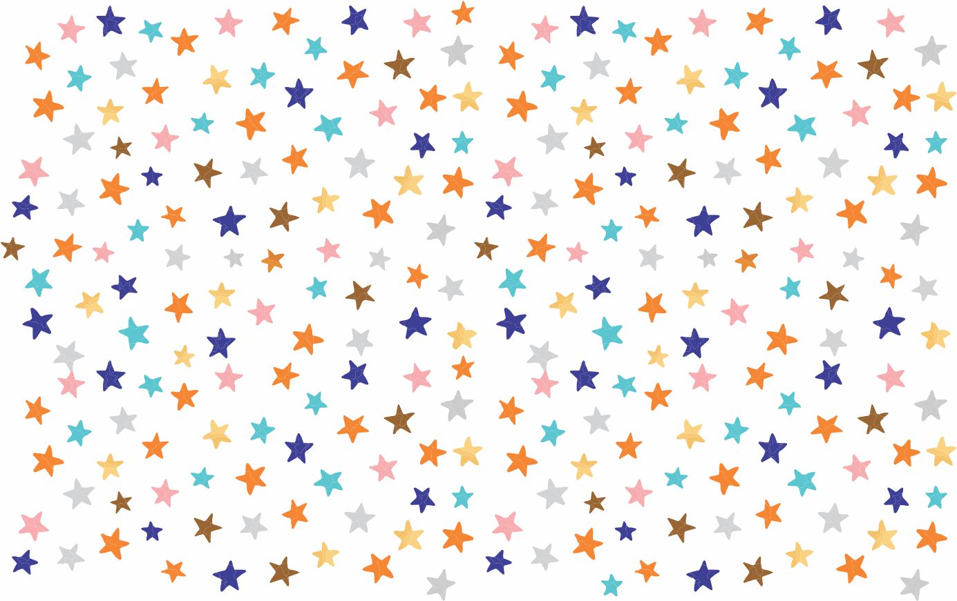 Decalque para Porcelana - Mini Estrelas Coloridas