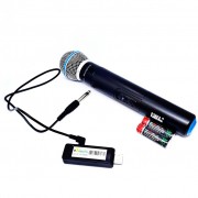 Microfone Sem Fio de Mão JWL U-8017X UHF