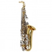 Saxofone Alto Schieffer SCHAS-002 Eb Laqueado Niquel