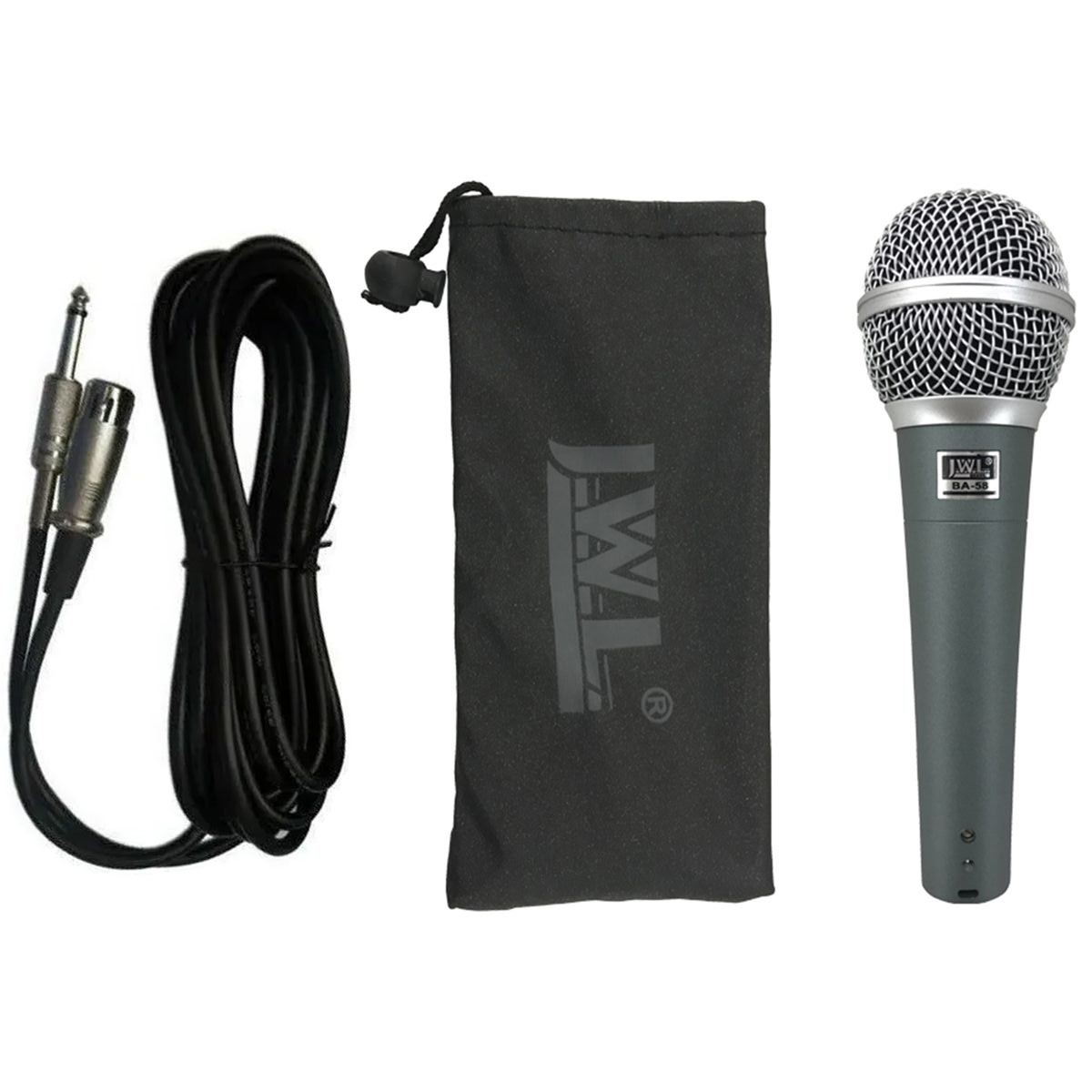Microfone Dinâmico com Fio JWL BA-58S