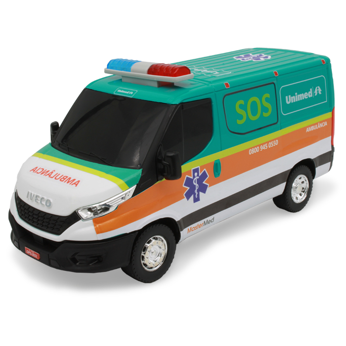 Van Furgão Em Miniatura Ambulância SOS Unimed