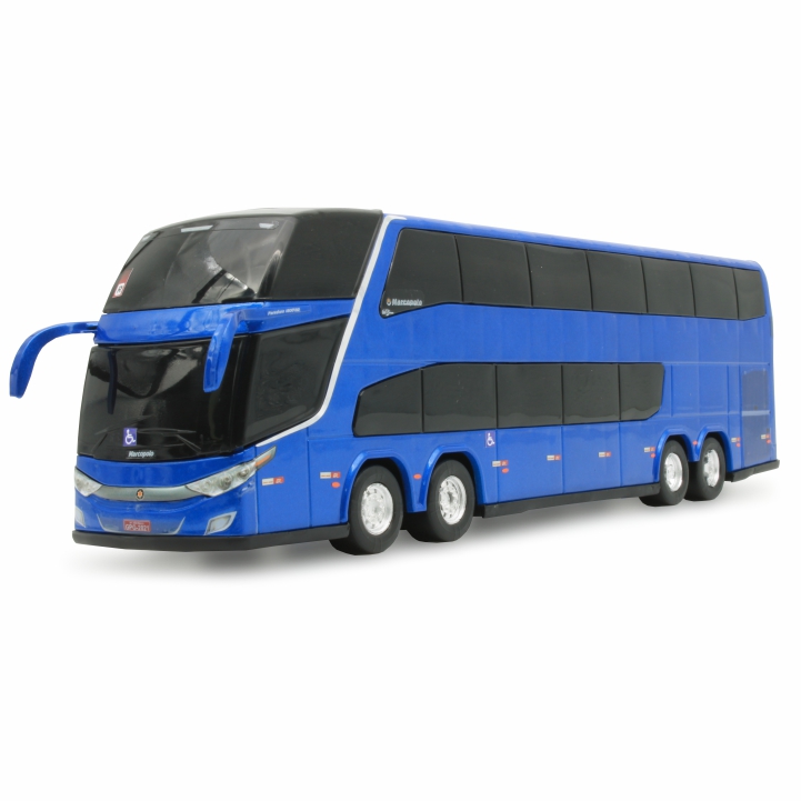 Ônibus Em Miniatura G7 Double Deck DD Pintura Azul Blue Metálico