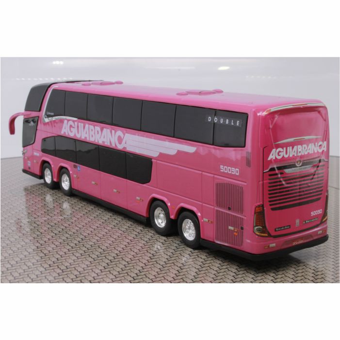 Ônibus Em Miniatura Viação Águia Branca New G7 DD Rosa