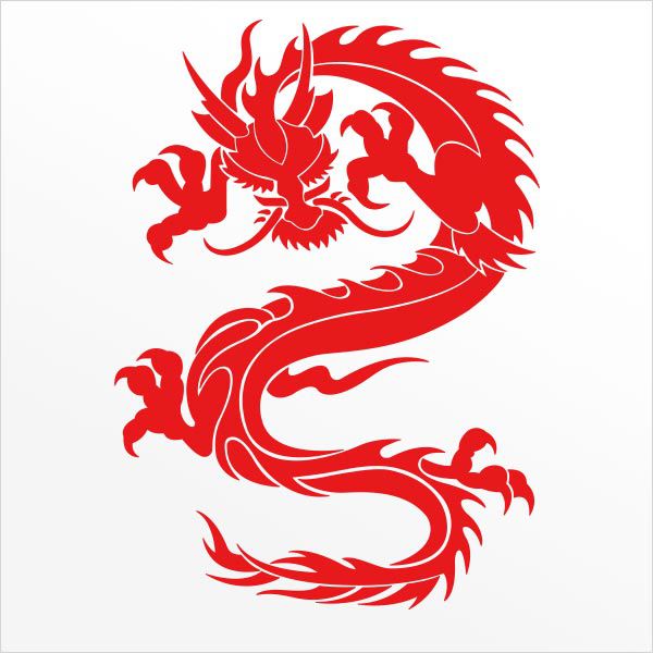 Adesivo de Parede - Dragão Chinês