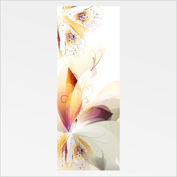 Adesivo de Porta - Floral Abstrato 3