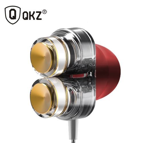 Fone de Ouvido Dual Driver Original QKZ KD7 In-Ear HiFi HQ Alta Qualidade + Espumas Foam T-400 + Case de Brinde