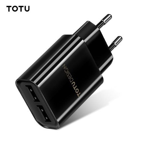 Carregador de Parede Original TOTU Dual USB 2.4A Universal para Qualquer Smartphone