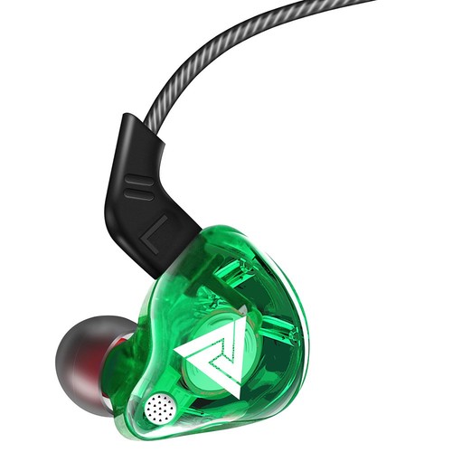 Fone de Ouvido Profissional Original QKZ AK6 Verde In-Ear Hi-Fi Alta Qualidade + Case