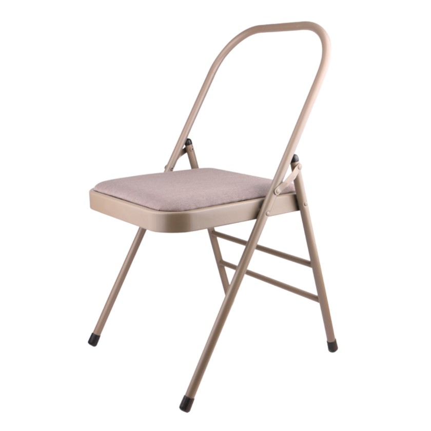 Cadeira Yoga Dobrável Iyengar Cinza - Modelo Internacional  - Om Joy