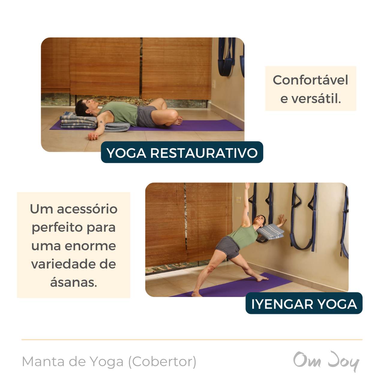 Manta de Yoga (Cobertor) - Kit 3 Unidades - Om Joy