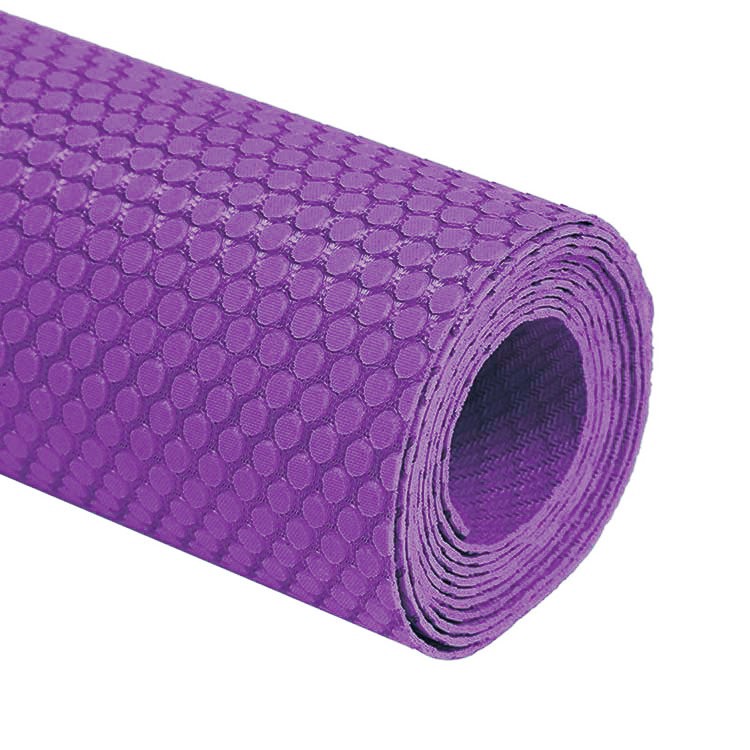 Tapete de Yoga Dobrável Para Viagem em Borracha Natural 1,5mm Violeta - Om Joy