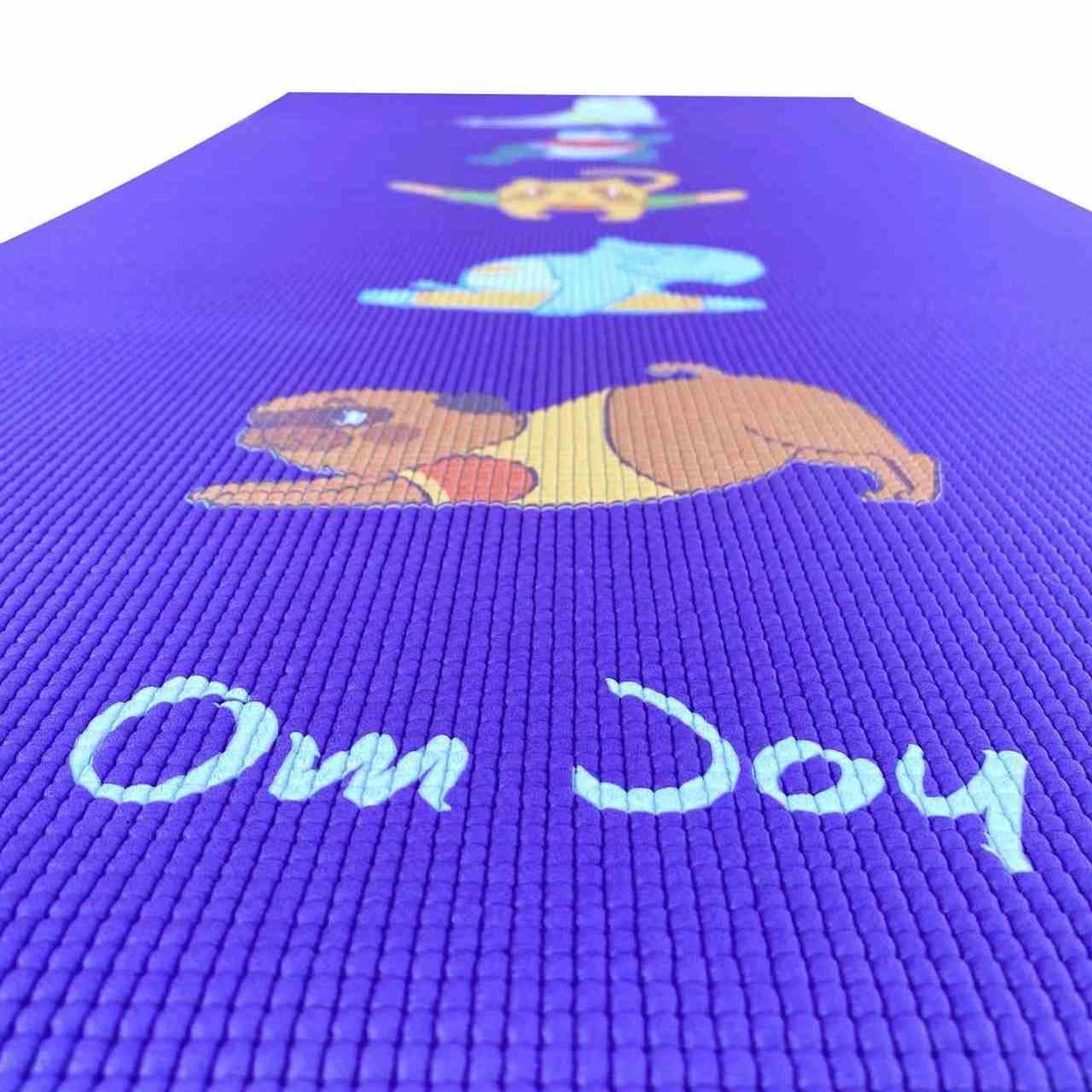Tapete de Yoga para Crianças - PVC Estampado Kids - Bicharada - Om Joy