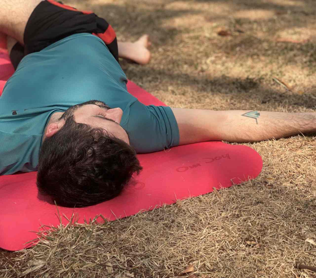 Tapete de Yoga TPE Alinhamento - 6mm - Linhas de Posturas  - Om Joy
