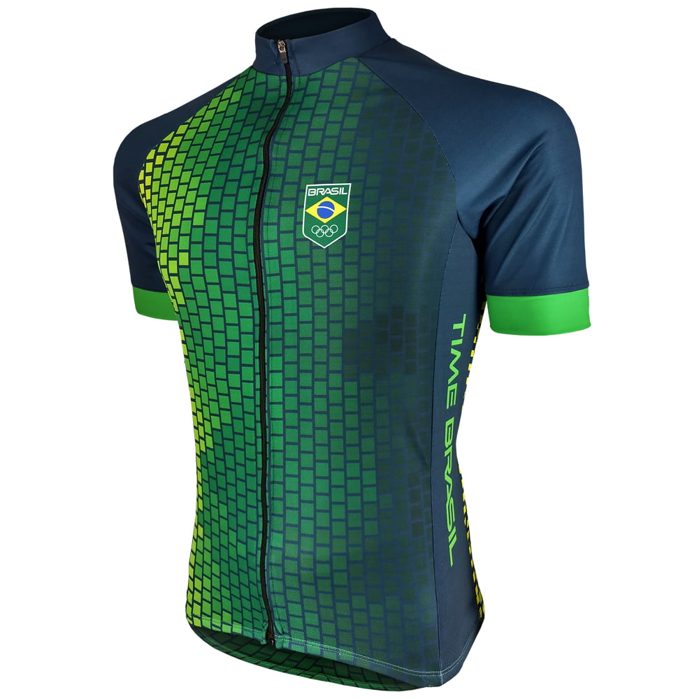 Camisa de Ciclismo Barbedo Time Brasil Podium Verde