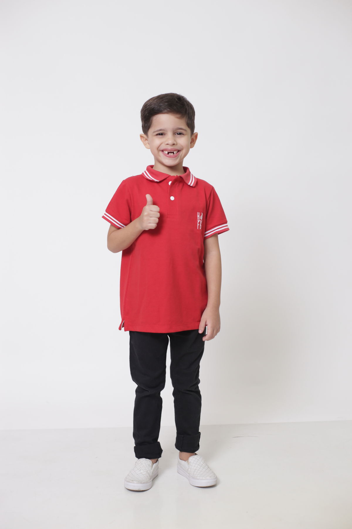 Camisa Polo ou Body Polo Infantil Vermelho Paixão