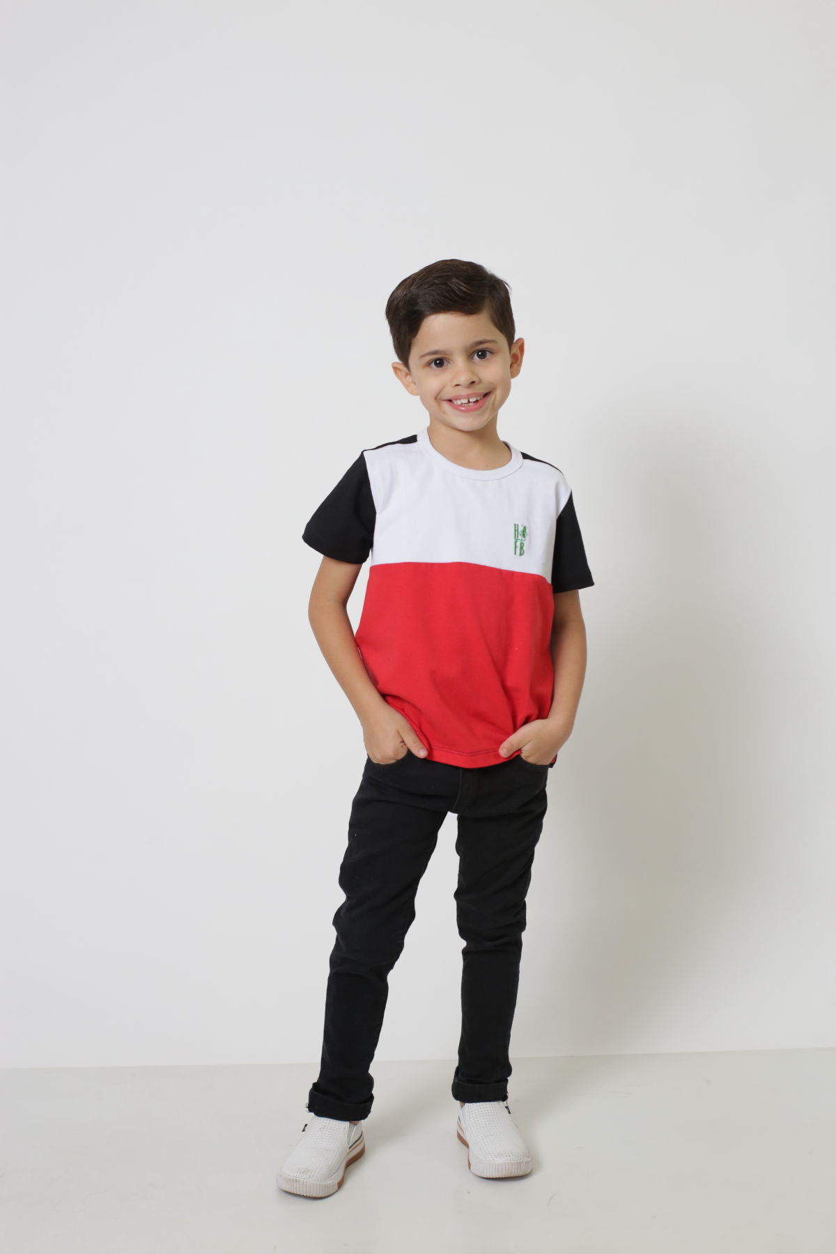 Camiseta ou Body Unissex - Vermelho e Branco Premium - Infantil