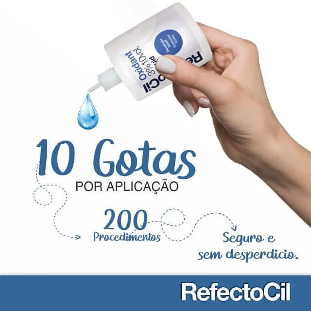 Oxidante Líquido para tintura Refectocil 3% 10 volumes - 100ml  - Tebori Nordeste