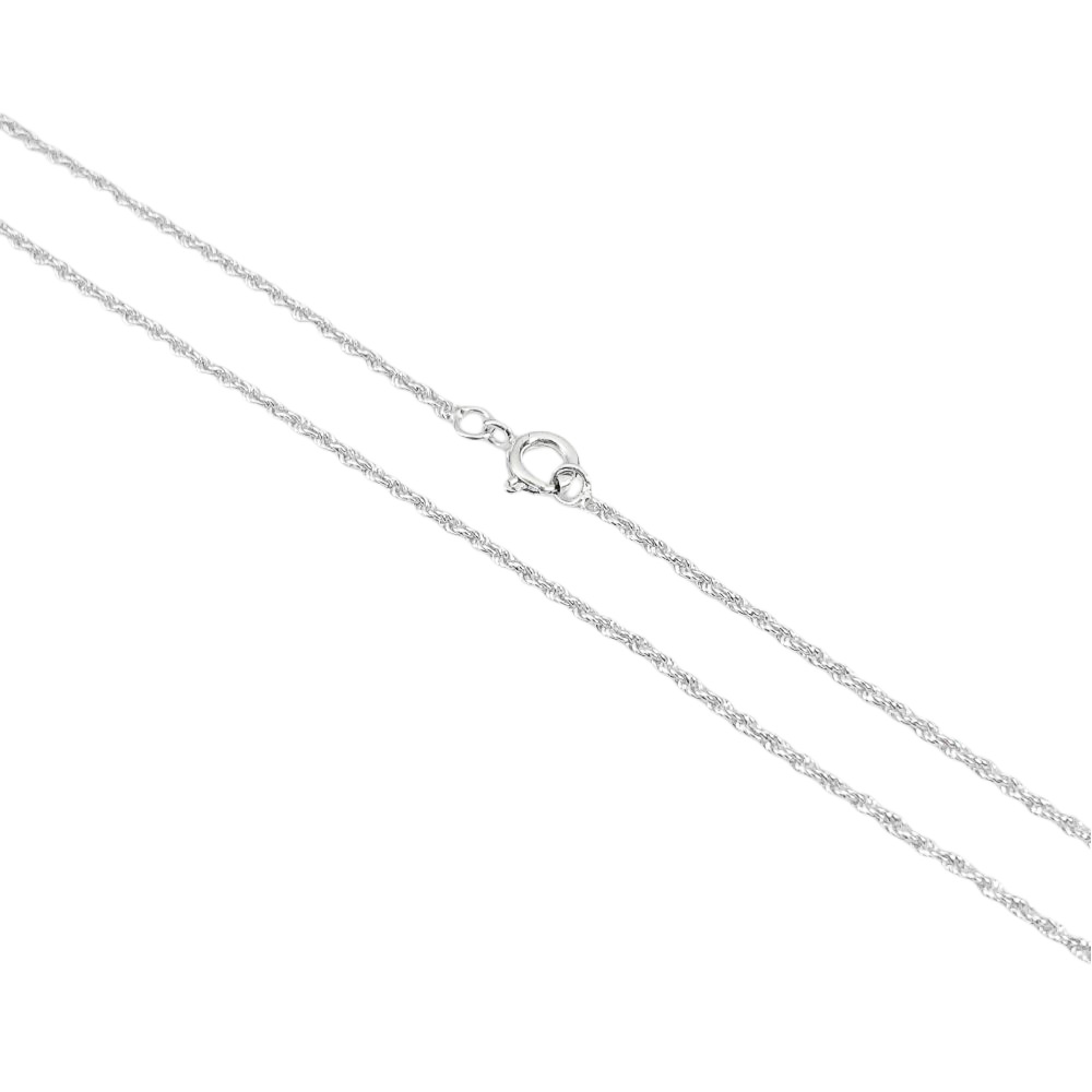 Corrente Cordão Baiano Diamantado 1,8mm 70cm (Fecho Tradicional) (Banho Prata 925)