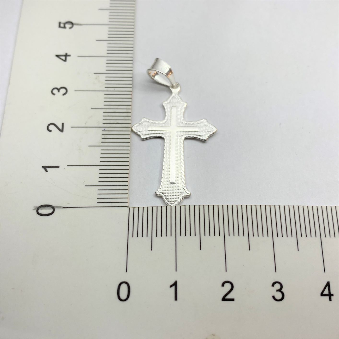 Pingente Crucifixo (3,5cmX2,2cm) (Prata 925 Italiana)