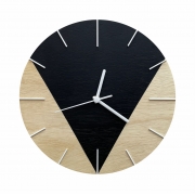 Relógio de Parede Design Triangular - 30cm Preto Night Sky