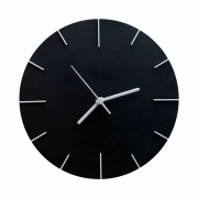 Relógio de Parede Preto Fosco com Ponteiros Branco 30cm