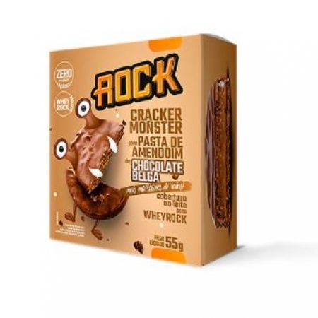 Cracker Monster com Pasta de Amendoim de Chocolate Belga 55G ROCK