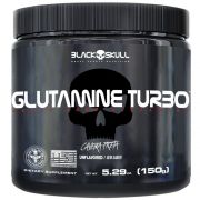Glutamine Turbo Caveira Preta 150g Black Skull