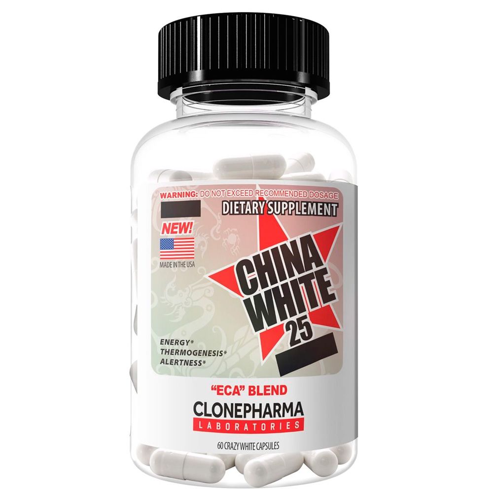China White 25 Thermogenic 60 caps Clone Pharma 