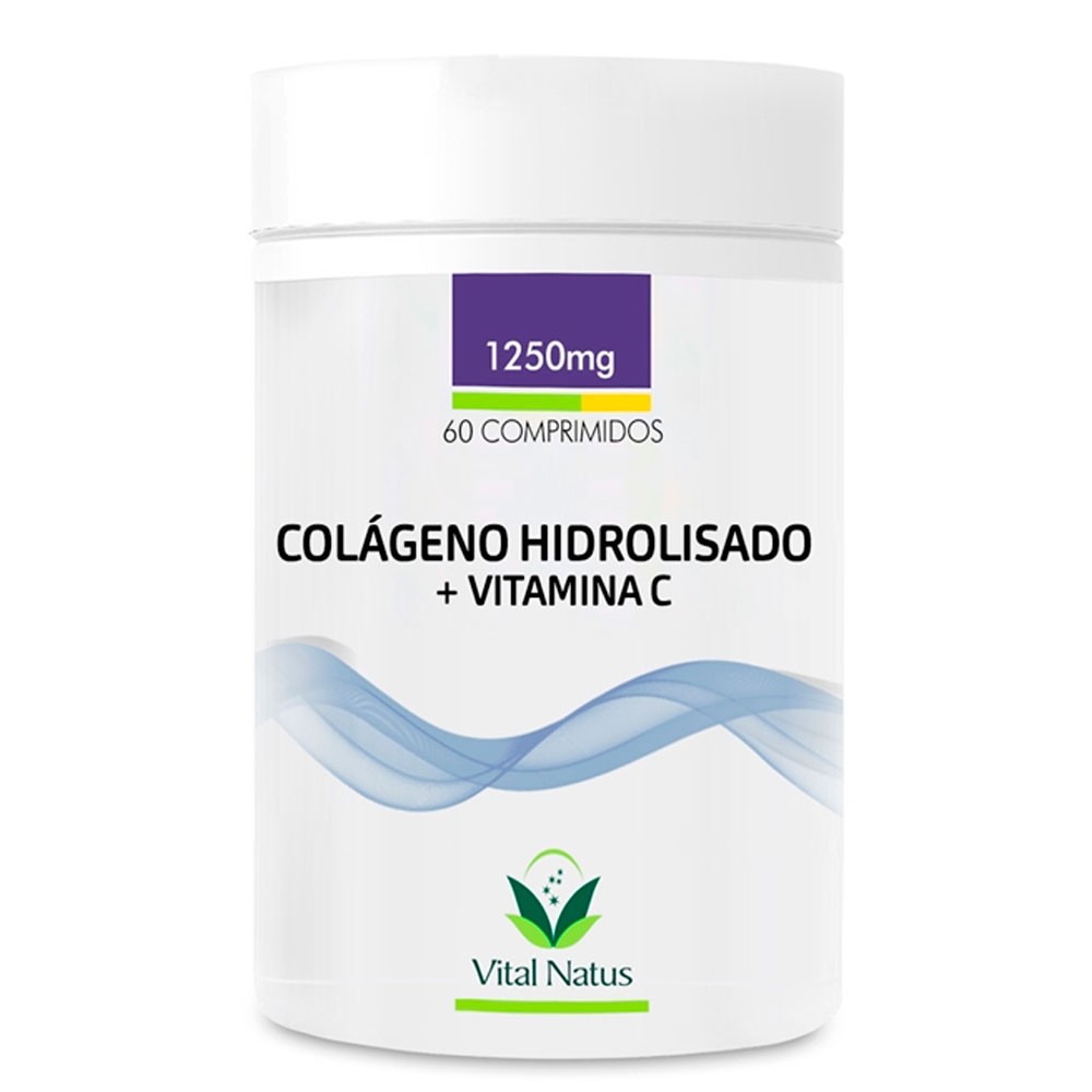 Colágeno Hidrolisado + Vitamina C 1250mg 60 Caps Vital Natus