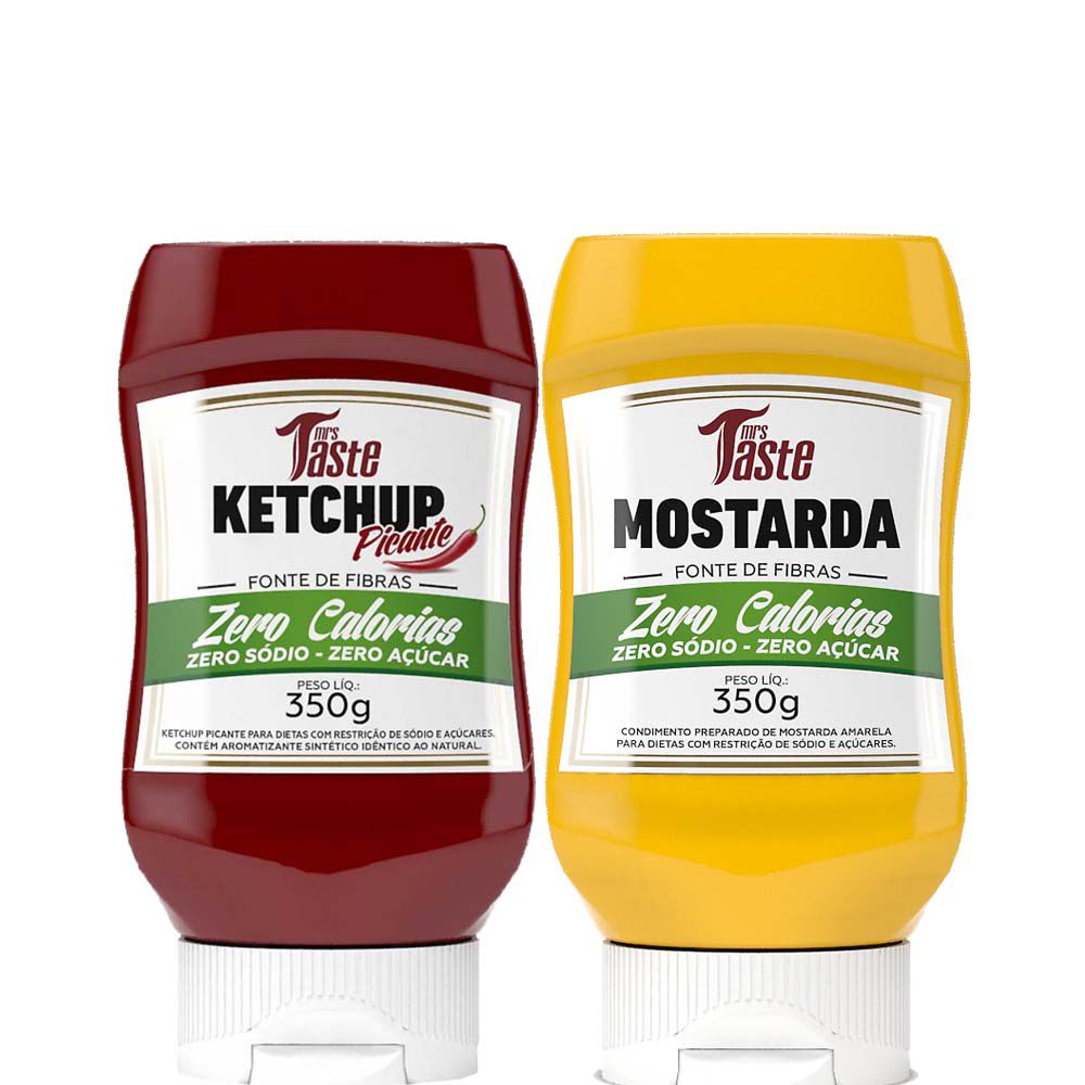 Kit Mostarda 350g + Ketchup Picante 350g Mrs Taste