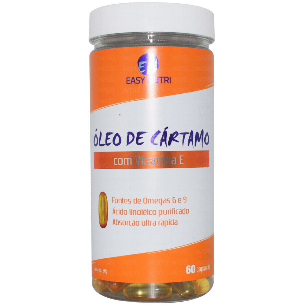 Óleo de Cartamo Com Vitamina E 60 Caps Easy Nutri