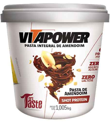  Pasta de Amendoim Vitapower Shot Protein 1,005kg Mrs Taste