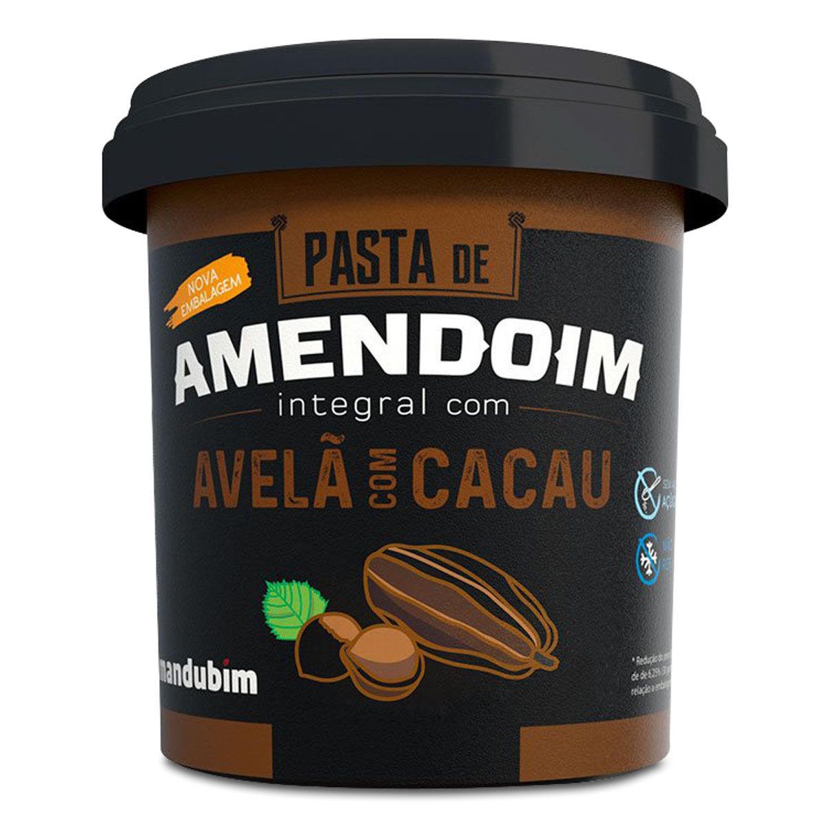 Pasta de Amendoim Integral c/ Avelã com Cacau 450g Mandubim