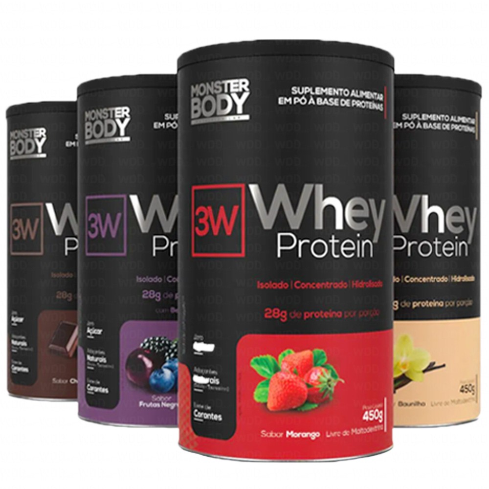 Whey Protein 3W 450g Monster Body 