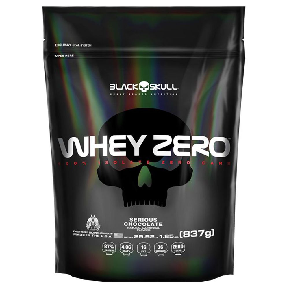  Whey Zero Refil 837g Black Skull