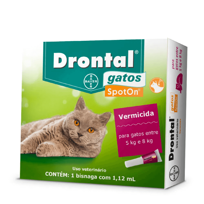 Drontal Gatos SpotOn  5 a 8kg (1,12ml) - Bayer