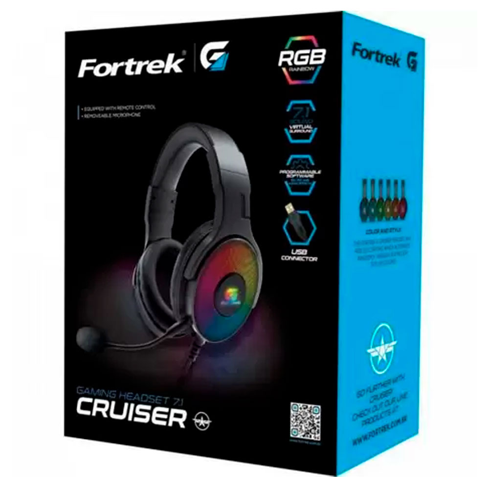 Headset Gamer G Cruiser RGB 7.1 USB - Fortrek