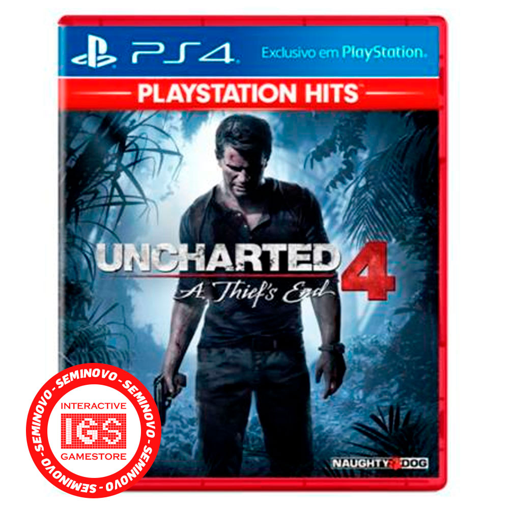 Uncharted 4: A Thief's End - PS4 Hits (SEMINOVO)