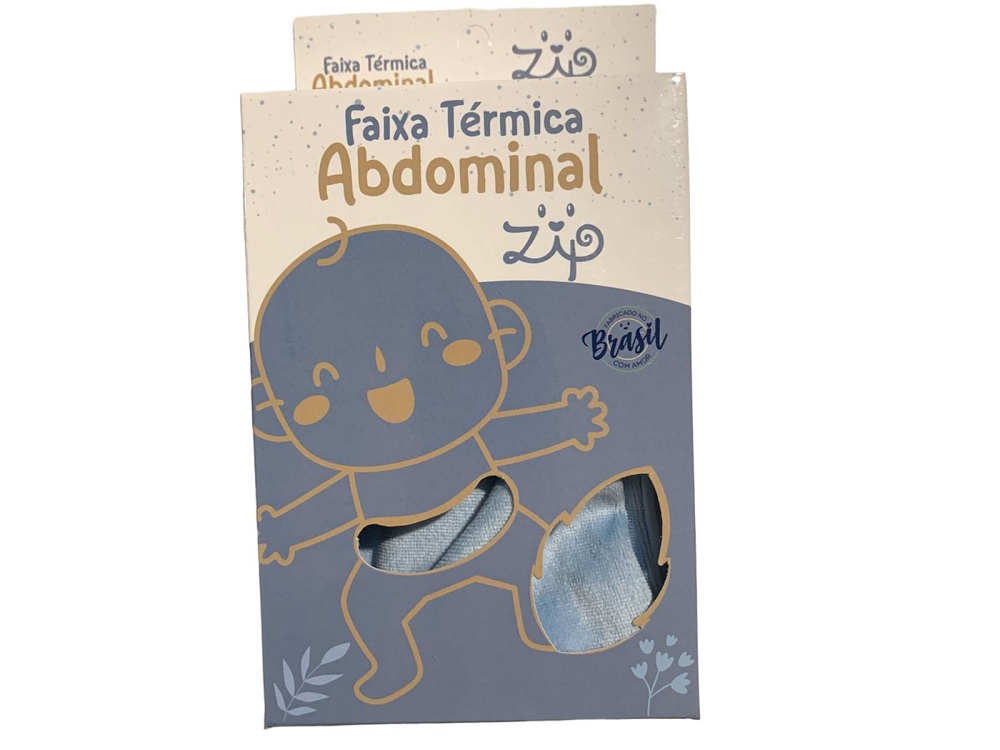 Cinta Faixa Termica Abdominal Cólica Bebê Zip Toys - Azul