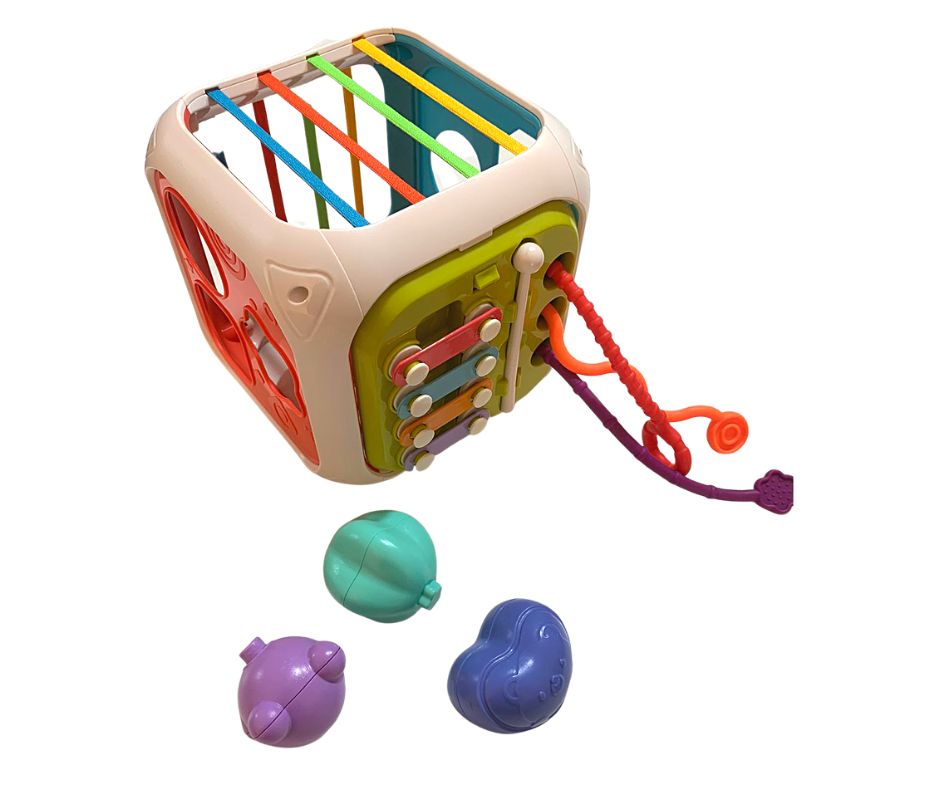 Cubo Multiatividades Formas Encaixes Brinquedo de Bebê Buba