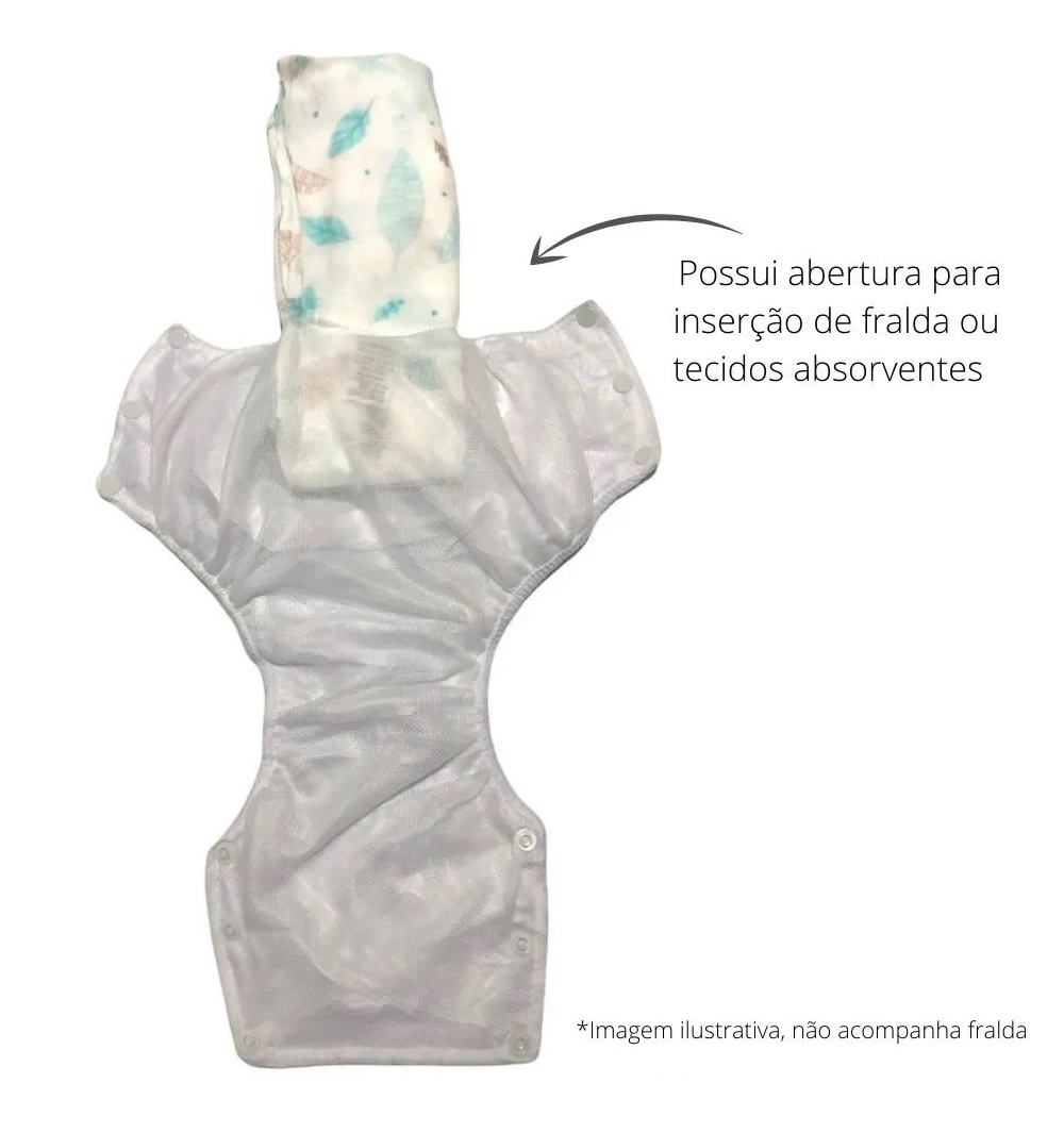 Kit 6 calças Enxuta Fralda reutilizável + Kit 5 Fraldas Pano