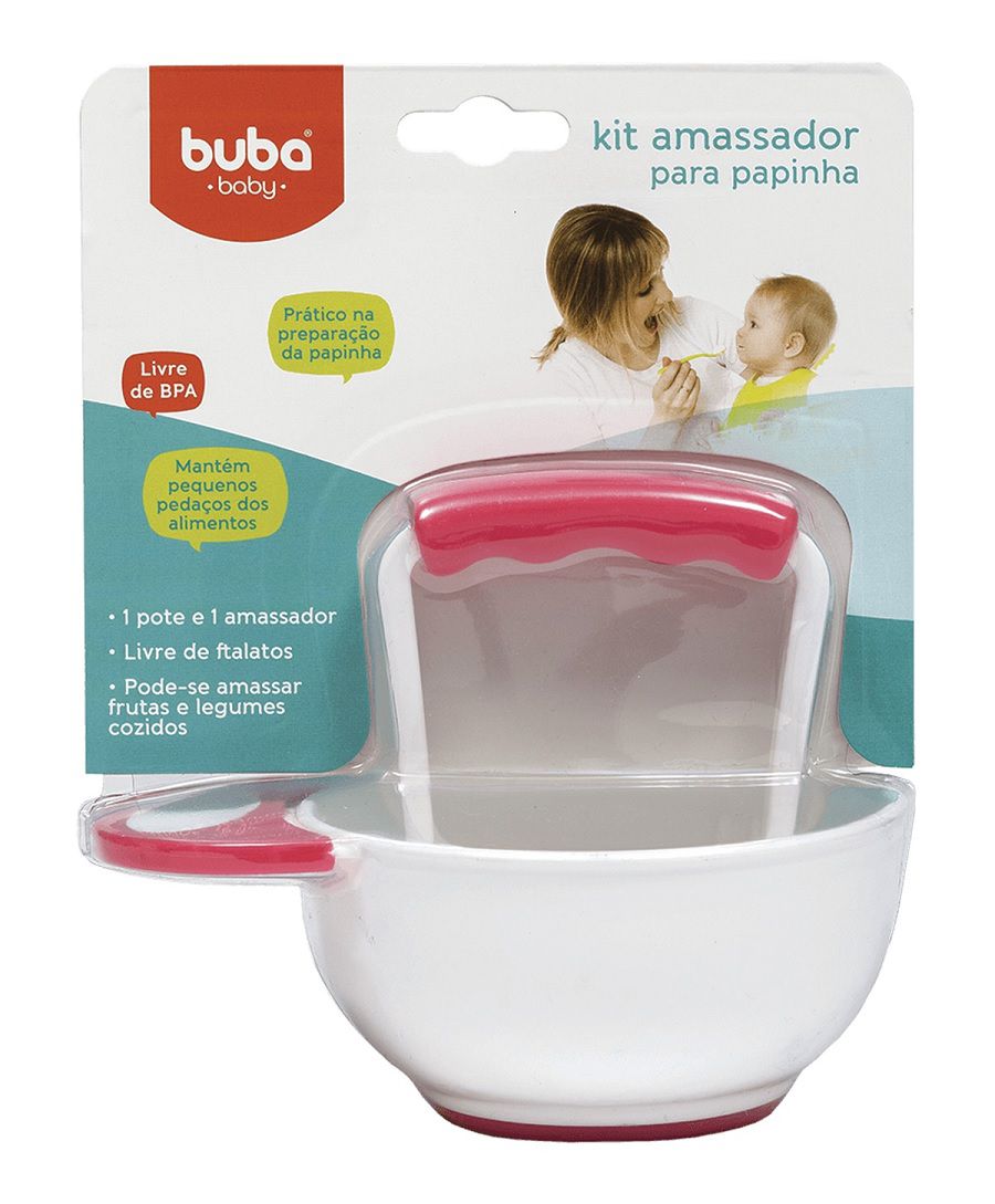 Kit Amassador de Papinha Rosa - Buba Baby