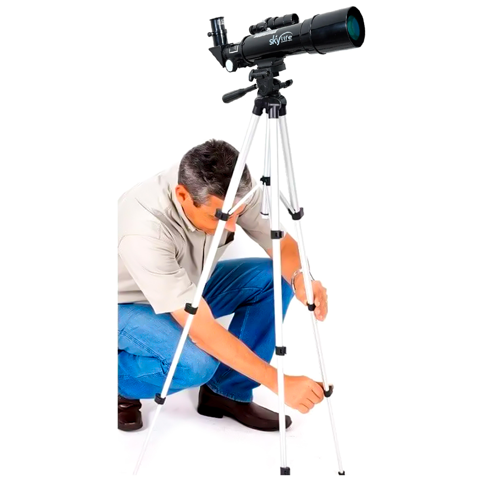 Telescópio 50mm Skylife Novice 60X - Hi-Power com Padrão de Ocular 1,25