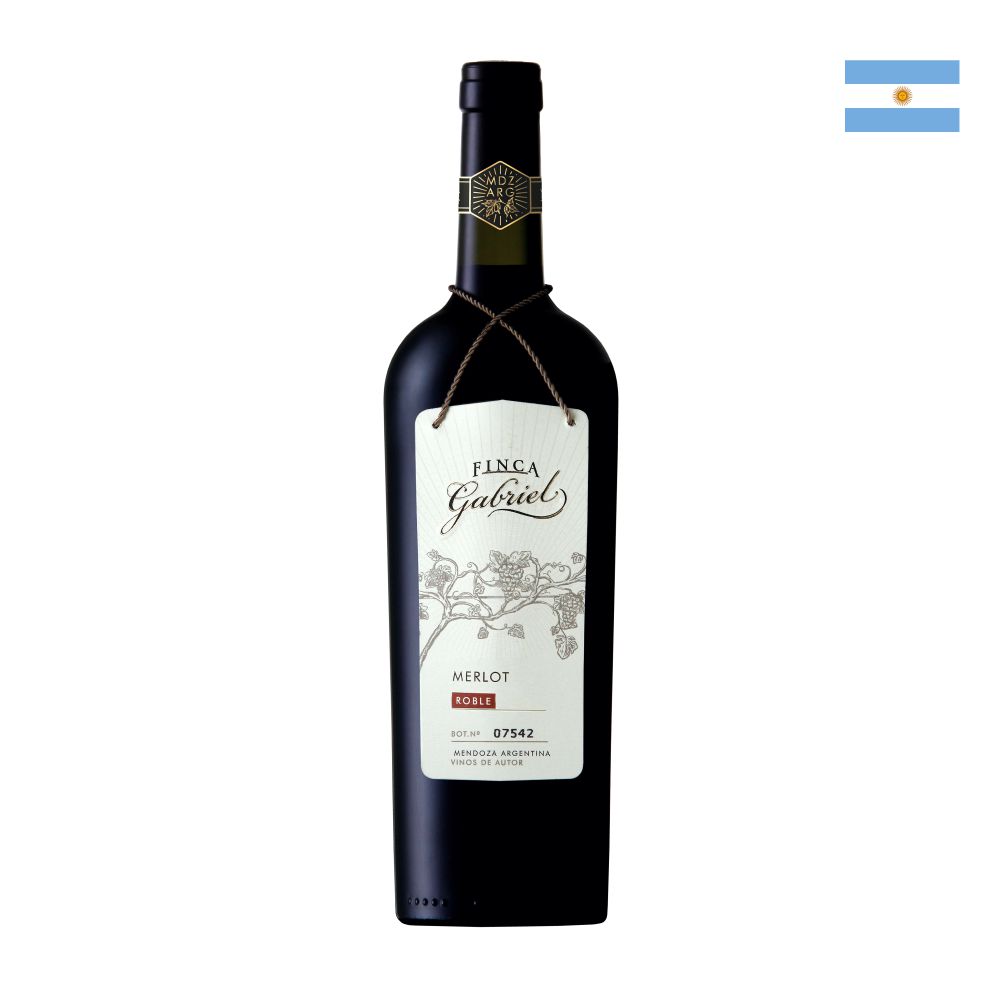 Vinho Argentino Finca Gabriel Merlot Roble Tinto Seco  750ml