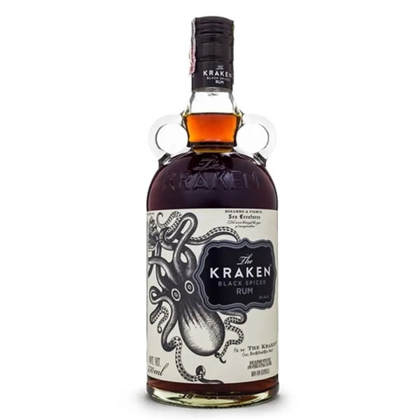 Kit Rum The Kraken Black Spiced Mason 750ml + Copo